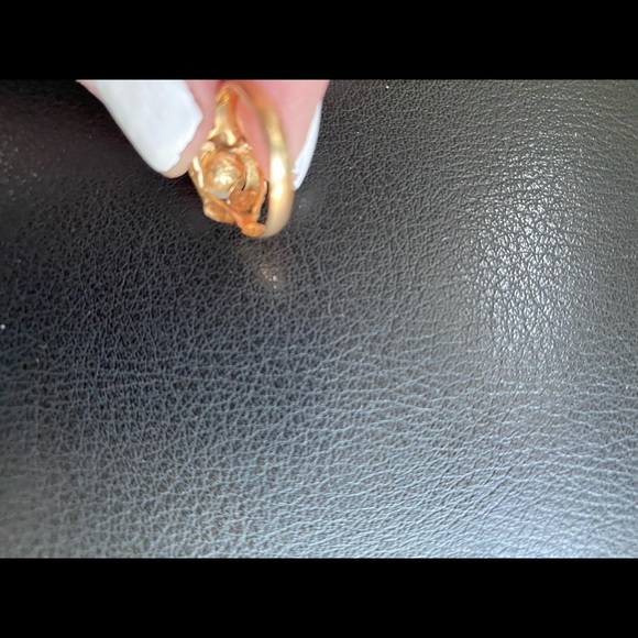 14K Gold and genuine Pearl with diamond chips ring - Picture 9 of 14